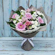 Букет цветов из:  Герберы, Альстромерии и Хризантемы в Заводоуковске