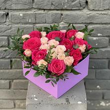 Цветочная композиция из Розы в коробке в Заводоуковске