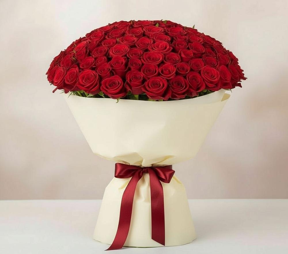 Букет 101 Красная роза Милано в Заводоуковске