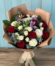 Букет цветов из:  Розы и Альстромерии в Заводоуковске