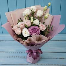 Букет цветов из:  Розы и Лизиантусы #REPLACE_PRED# Заводоуковске