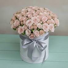 Цветочная композиция из Розы в шляпной коробке в Заводоуковске