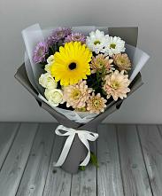 Букет цветов из:  Розы, Герберы и Хризантемы в Заводоуковске