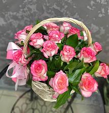Цветочная композиция из Розы в корзине #REPLACE_PRED# Заводоуковске