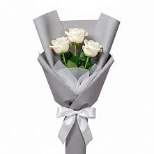 Букет 3 белые розы #REPLACE_PRED# Заводоуковске