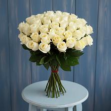 Букет 51 Белая роза Эдлесс Лав в Заводоуковске