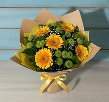 Букет цветов из:  Герберы и Хризантемы в Заводоуковске