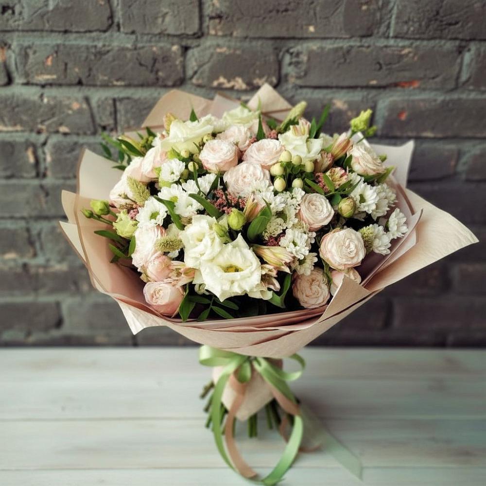 Букет цветов из: Альстромерии, Розы и Хризантемы в Заводоуковске