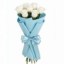 Букет 7 белых роз Проуд в Заводоуковске