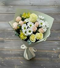 Букет цветов из:  Альстромерии, Розы и Хризантемы в Заводоуковске